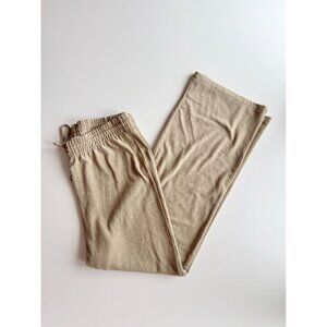 Aritzia WILFRED FREE Pisces Tan Soft Jersey Wide Leg Lounge Sweat Pants, Size L